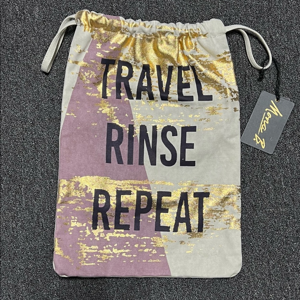 Travel Rinse Repeat Draw String Bag - Picture 2 of 5